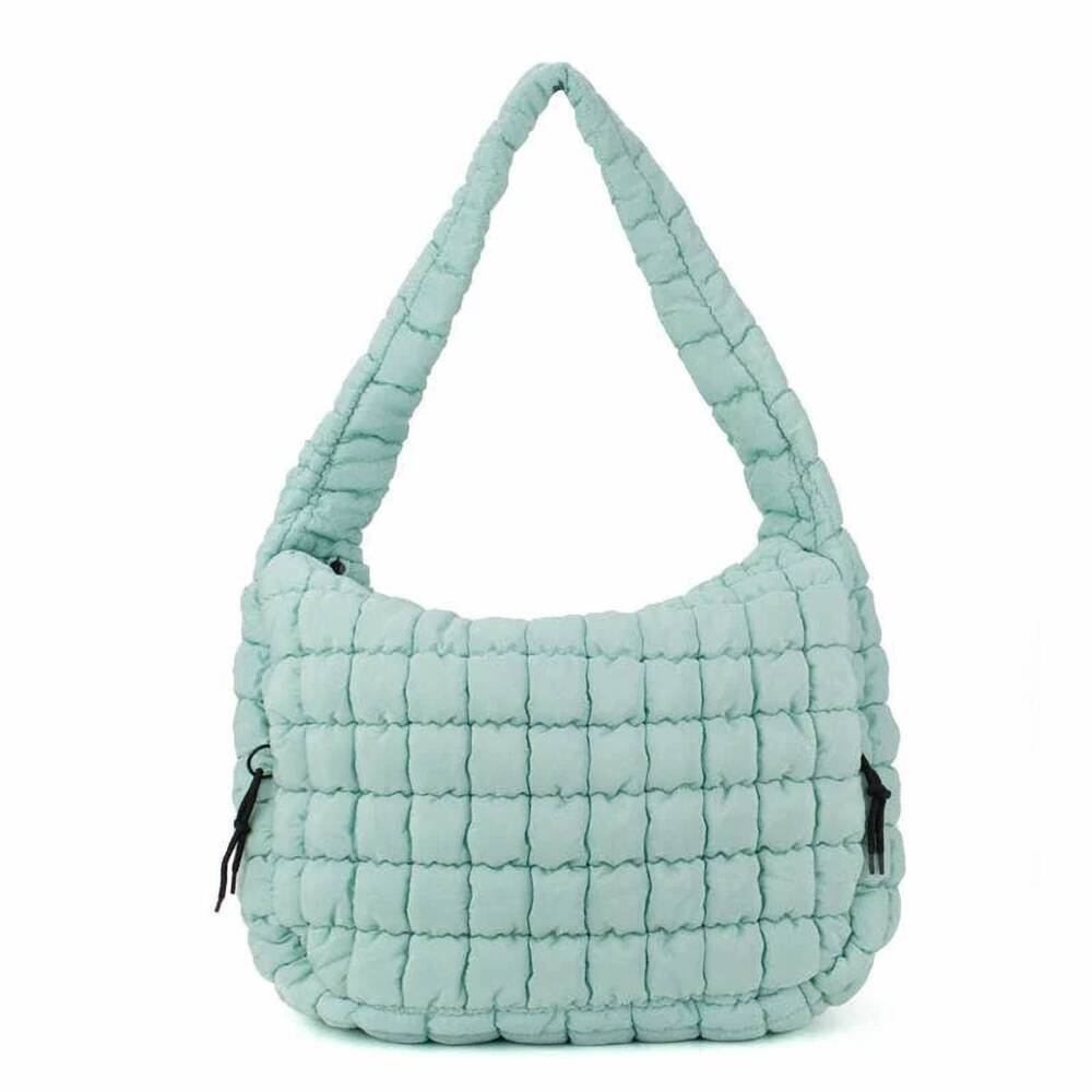 NEW LEMONBELLA women's puffer shoulder bag in glacier blue